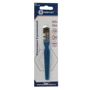 Стеклорез 6-роликовый (пластиковая ручка) КОБАЛЬТ 911-116